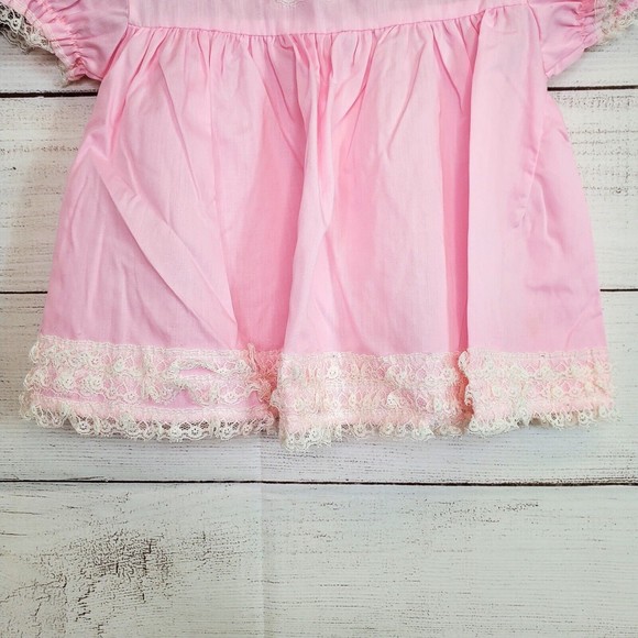Vintage Toddletime 70's 80's Baby Girl Pink Dress Size 24M US Made - Picture 2 of 9